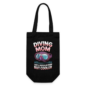 Diving Saying Mom Funny Diving Gift - Gift Bag for Bottles - black - Front