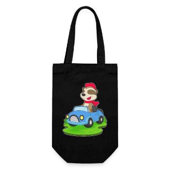 Meerkat Car - Gift Bag for Bottles - black - Front