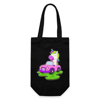 Unicorn Car - Gift Bag for Bottles - black - Front