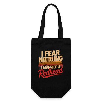 Je n’ai peur de rien J’ai épousé une rousse rétro en disant - Sac à bouteille - noir - Devant