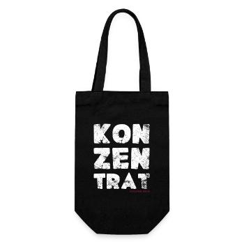 Ich bin nicht klein ich bin ein Konzentrat Spruch - Geschenkbeutel für Flaschen - Schwarz - Vorne
