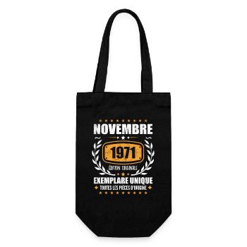 November 1971 Original Edition Vintage November - Gift Bag for Bottles - black - Front