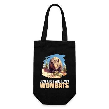 Wombats Wombat - Geschenkbeutel für Flaschen - Schwarz - Vorne
