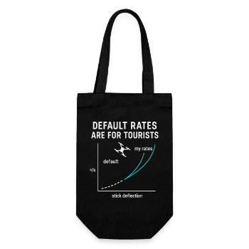 Default Rates Are For Tourists Drohnenliebhaber - Geschenkbeutel für Flaschen - Schwarz - Vorne