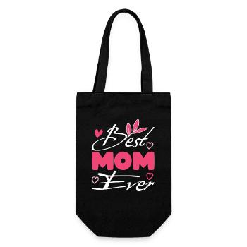 Meilleur cadeau pour maman : Noël pour la fête des mères - Sac à bouteille - noir - Devant