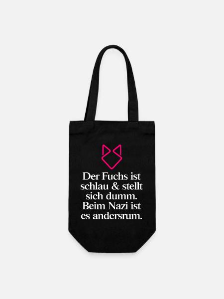 Gegen Rechts - Geschenkbeutel für Flaschen - Schwarz