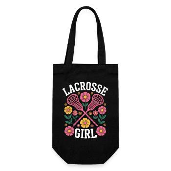 Lacrosse Disant Fille Drôle Lacrosse Cadeau - Sac à bouteille - noir - Devant