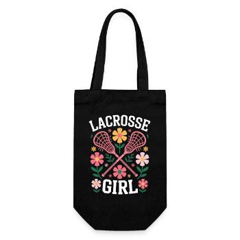 Lacrosse Disant Fille Drôle Lacrosse Cadeau - Sac à bouteille - noir - Devant