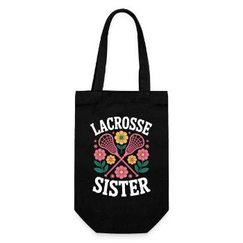 Lacrosse Dire Soeur Drôle Lacrosse Cadeau - Sac à bouteille - noir - Devant