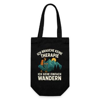 I'm Just Going Hiking – Outdoor Humor - Gift Bag for Bottles - black - Front