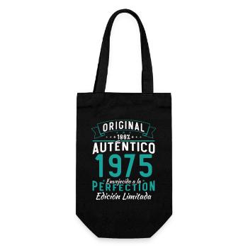 1975 Authentic Vintage - Gift Bag for Bottles - black - Front