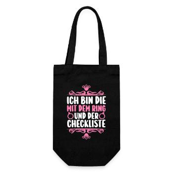 Bachelor Party Team Bride Hen Party - Gift Bag for Bottles - black - Front