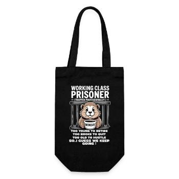 Monday Trapped Work Funny Work Outfit - Gift Bag for Bottles - black - Front
