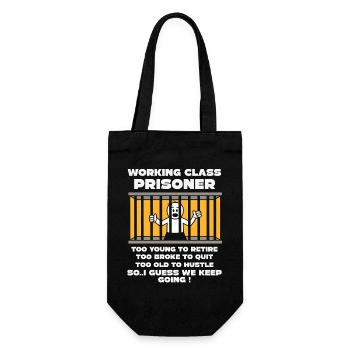 Monday Trapped Work Funny Work Outfit - Gift Bag for Bottles - black - Front