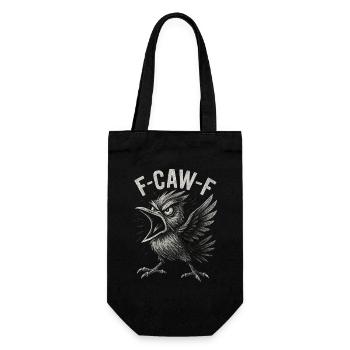 Krachender Rabenruf F-Caw-F - Geschenkbeutel für Flaschen - Schwarz - Vorne