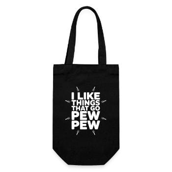 I Like Things That Go Pew Pew - Gift Bag for Bottles - black - Front