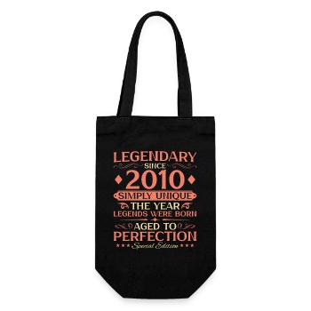 Millésime 2010 Born Vintage - 16ème anniversaire - Sac à bouteille - noir - Devant