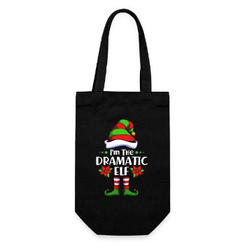Elfe Elf Weihnachtsgeschenk Dramaqueen Drama - Geschenkbeutel für Flaschen - Schwarz - Vorne