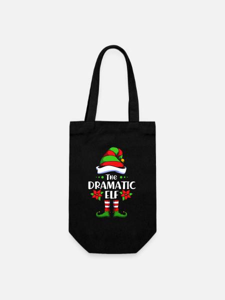 Elfe Elf Weihnachtsgeschenk Dramaqueen Drama - Geschenkbeutel für Flaschen - Schwarz