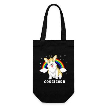 corgi unicorn corgicorn  - Gift Bag for Bottles - black - Front