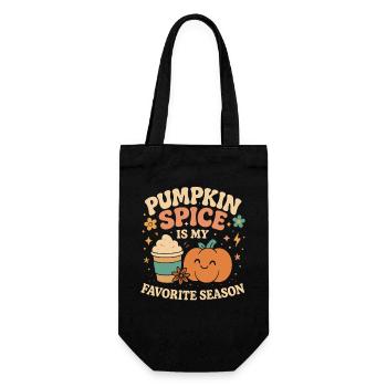 Pumpkin Spice Is My Favorite Season funny coffee - Gift Bag for Bottles - black - Front