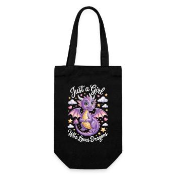 Juste une fille qui aime les dragons Chemise de dragon mignon - Sac à bouteille - noir - Devant