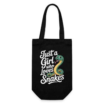 Snake Lover Shirt für Herp Girls und Reptilienfans - Geschenkbeutel für Flaschen - Schwarz - Vorne