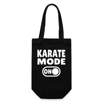 Karate Mode ON – Motivation for Martial Artists - Gift Bag for Bottles - black - Front