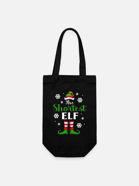 Elfe Elf Weihnachtsgeschenk - Geschenkbeutel für Flaschen - Schwarz