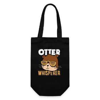 Sea Otter Whisperer - Gift Bag for Bottles - black - Front