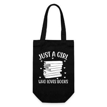 Just a girl who loves books - Gift Bag for Bottles - black - Front