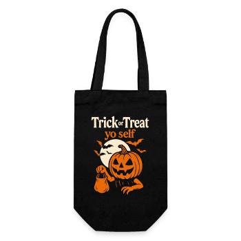 Trick Or Treat Yo Self Halloween Drôle Costume - Sac à bouteille - noir - Devant