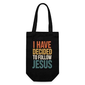 I've decided to follow Jesus - Gift Bag for Bottles - black - Front
