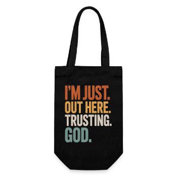 JE SUIS JUSTE ICI À FAIRE CONFIANCE À DIEU - Sac à bouteille - noir - Devant