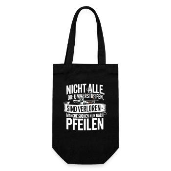 Archery design for archers and courses - Gift Bag for Bottles - black - Front