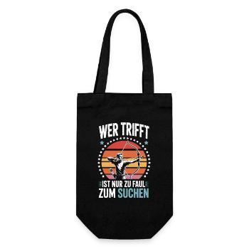 Bogenschießen Design für Bogenschütze und Parcours - Geschenkbeutel für Flaschen - Schwarz - Vorne