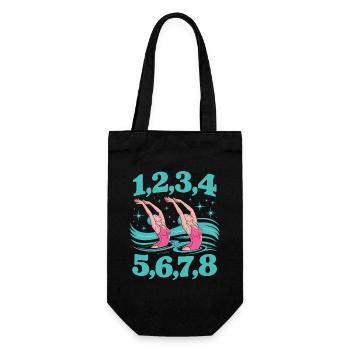 Synchronschwimmen Kunstschwimmen Wassersport - Geschenkbeutel für Flaschen - Schwarz - Vorne
