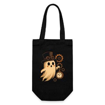 Steampunk Ghost Clockwork - Gift Bag for Bottles - black - Front