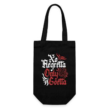 Goetta Wurst No Regretta Only Goetta - Geschenkbeutel für Flaschen - Schwarz - Vorne