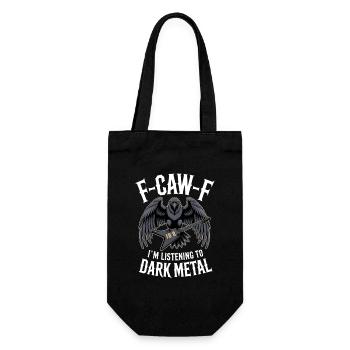F-Caw-F Rabenriff Dunkelmetall Tee - Geschenkbeutel für Flaschen - Schwarz - Vorne