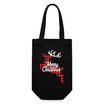 Chemise de Noël look bûcheron avec motif renne - Sac à bouteille - noir - Devant