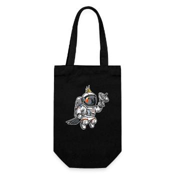 oiseau de l’espace astronaute calopsitte - Sac à bouteille - noir - Devant