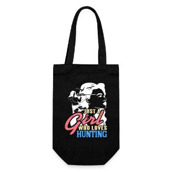 Simply a Lady Who Loves Hunting Outdoors - Gift Bag for Bottles - black - Front