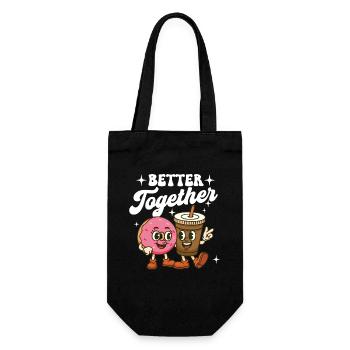Mieux ensemble Mignon Café Paire Amour - Sac à bouteille - noir - Devant