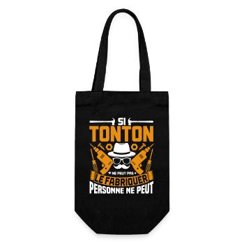 Si Tonton ne peut pas le fabriquer humour bricolag - Sac à bouteille - noir - Devant