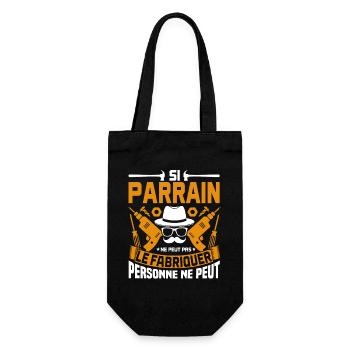 Si Parrain ne peut pas le fabriquer humour bricola - Sac à bouteille - noir - Devant