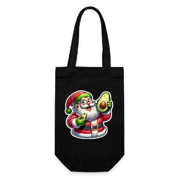 Avocado Santa Delight - Gift Bag for Bottles - black - Front