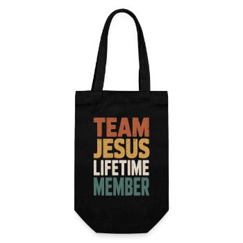 Team Jesus Lifetime Member - Gift Bag for Bottles - black - Front