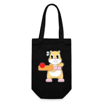 Hamster Cricket Cricket Bat - Gift Bag for Bottles - black - Front