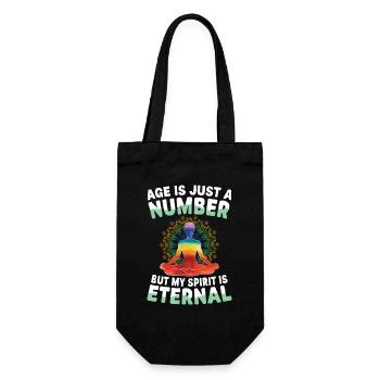  Age Is Just A Number But My Spirit Is Eternal - Geschenkbeutel für Flaschen - Schwarz - Vorne